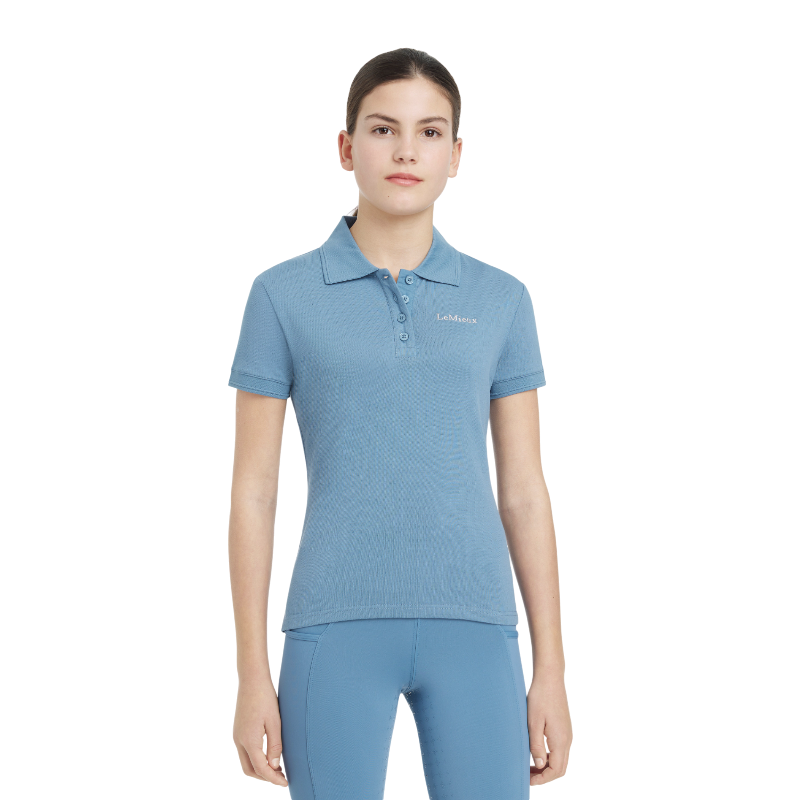 Lemieux - Polo enfant Classique Junior Young Rider Ice blue | - Ohlala