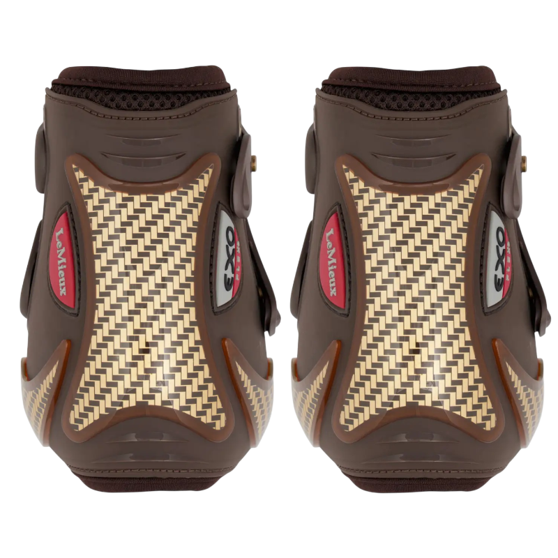 Lemieux - Protège-pâturons Exo-Flex marron/ or | - Ohlala