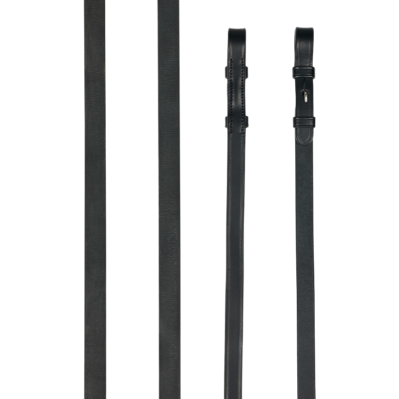 Lemieux - Rênes caoutchouc Kris Extreme noir | - Ohlala