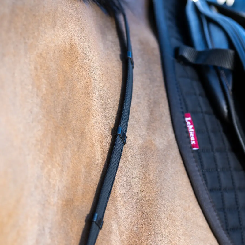 Lemieux - Rênes en caoutchouc grip Continental noir/ argent | - Ohlala