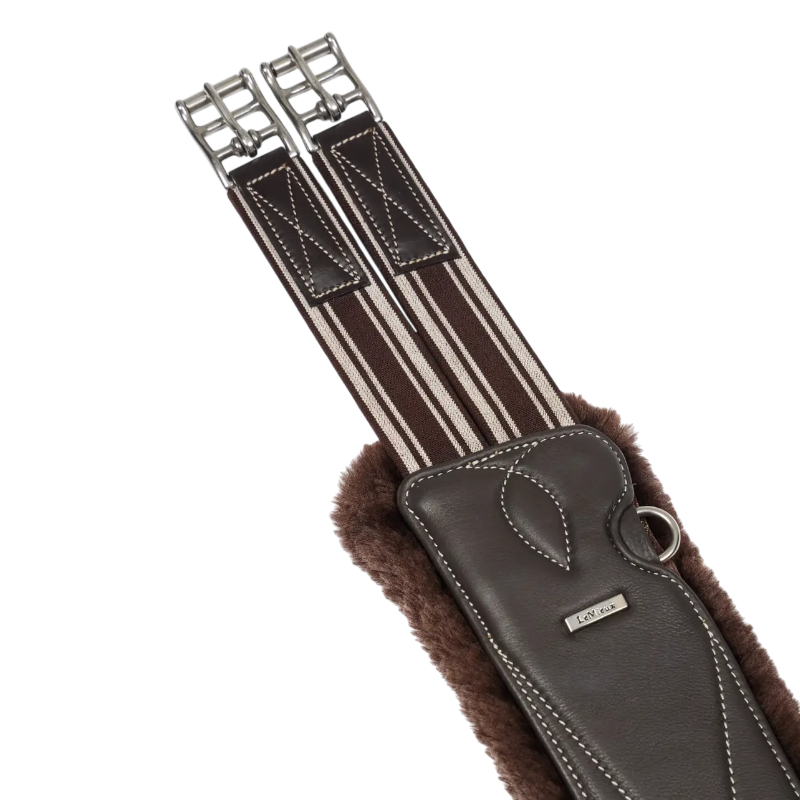 Lemieux - Sangle bavette doublure laine synthétique Arika marron | - Ohlala