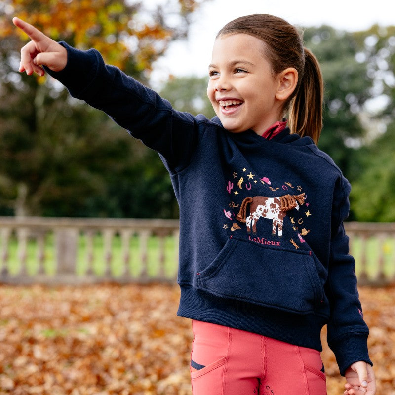 Lemieux - Sweat à capuche enfant Mini Romi marine | - Ohlala