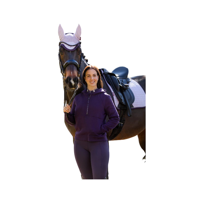 Lemieux - Sweat à capuche femme demi-zippé Henrietta juniper | - Ohlala