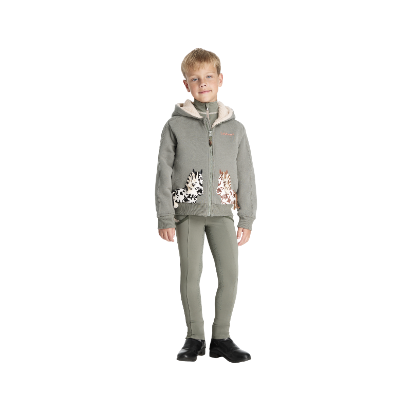 Lemieux - Sweat à capuche zippé enfant Poney Mini Charlie rosemary | - Ohlala