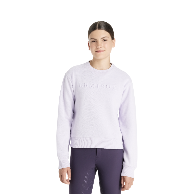 Lemieux - Sweat à col rond enfant Young Rider Carmen lilac | - Ohlala