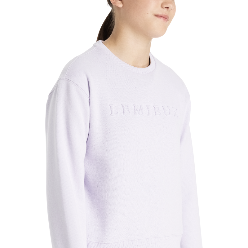 Lemieux - Sweat à col rond enfant Young Rider Carmen lilac | - Ohlala