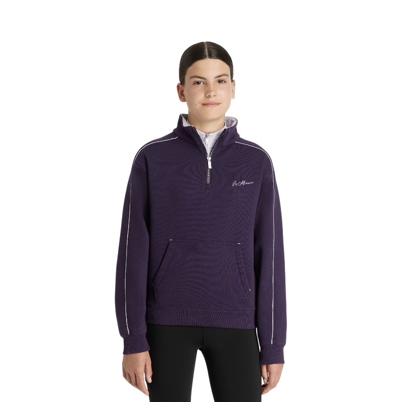 Lemieux - Sweat col zippé enfant Young Rider Kate juniper/ lilac | - Ohlala