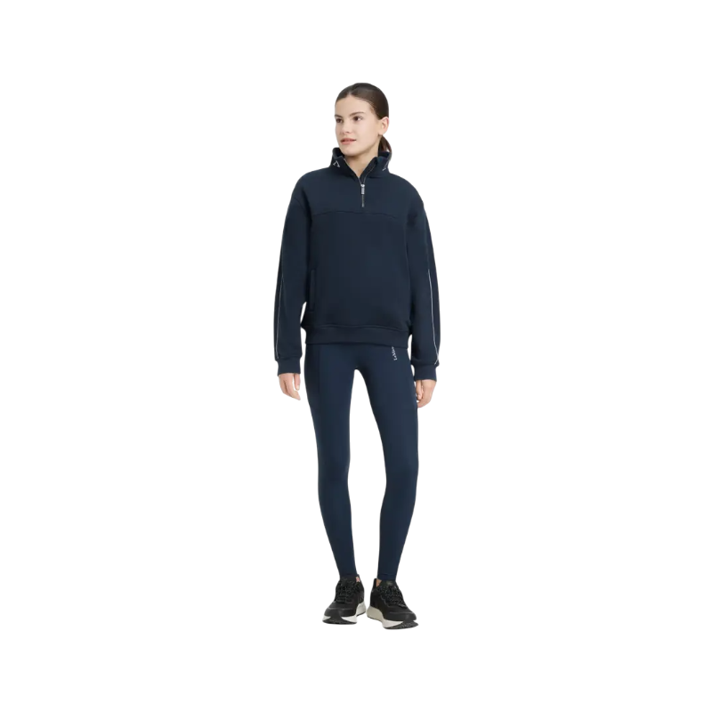 Lemieux - Sweat shirt col zippé enfant Young Rider Kate marine | - Ohlala