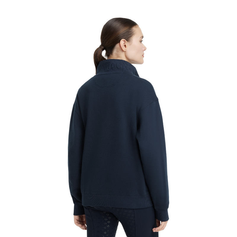 Lemieux - Sweatshirt femme col zippé Keira marine | - Ohlala