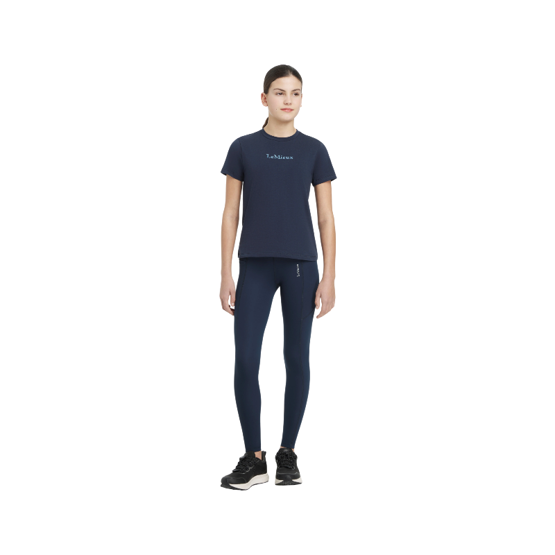 Lemieux - T-shirt enfant Classique Junior Young Rider marine | - Ohlala