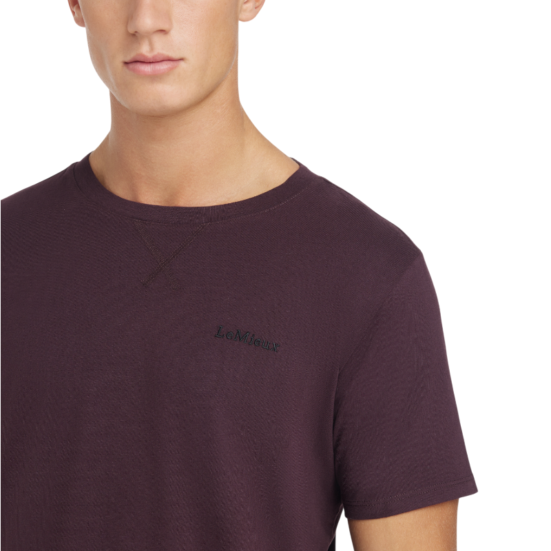 Lemieux - T-shirt manches courtes homme damson | - Ohlala