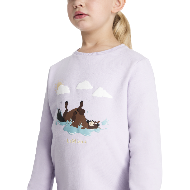 Lemieux - T-shirt manches longues enfant Mini Poppy lilac | - Ohlala