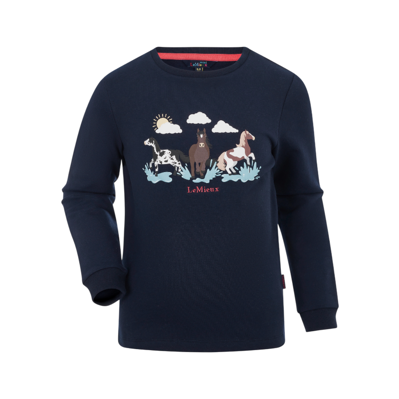 Lemieux - T-shirt manches longues enfant Mini Poppy marine | - Ohlala