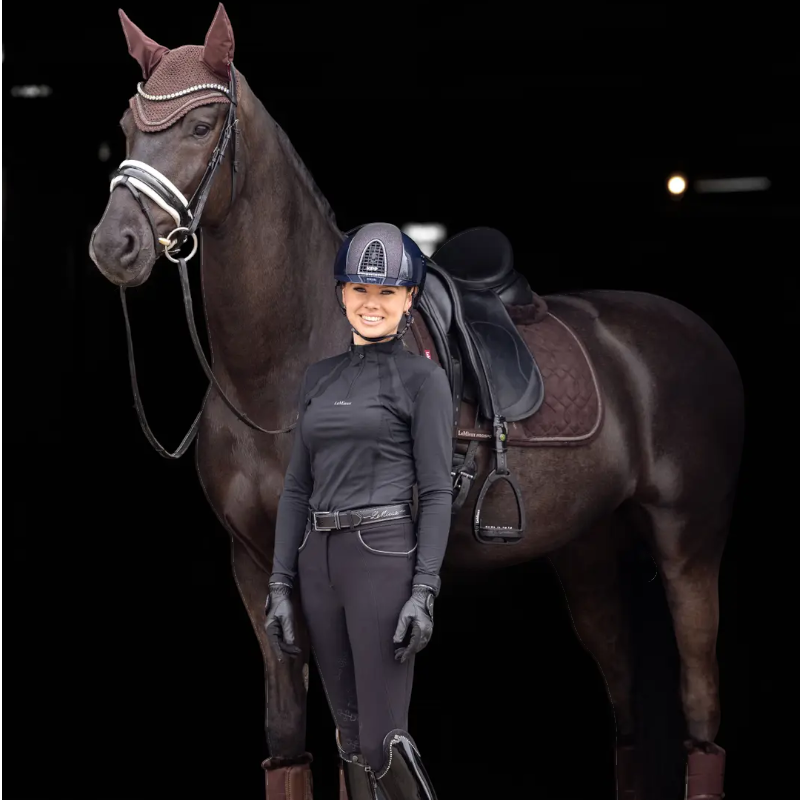 Lemieux - Tapis de dressage Crystal Suede Square marron | - Ohlala