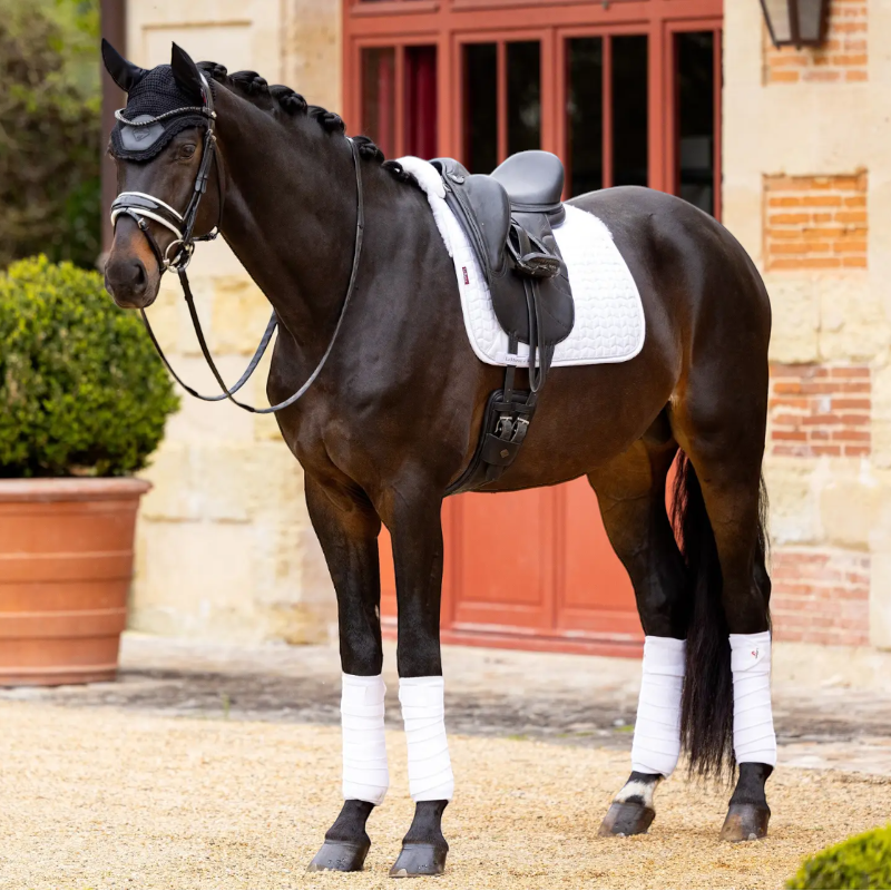 Lemieux - Tapis de dressage Merino + avec amortisseur intégré blanc | - Ohlala