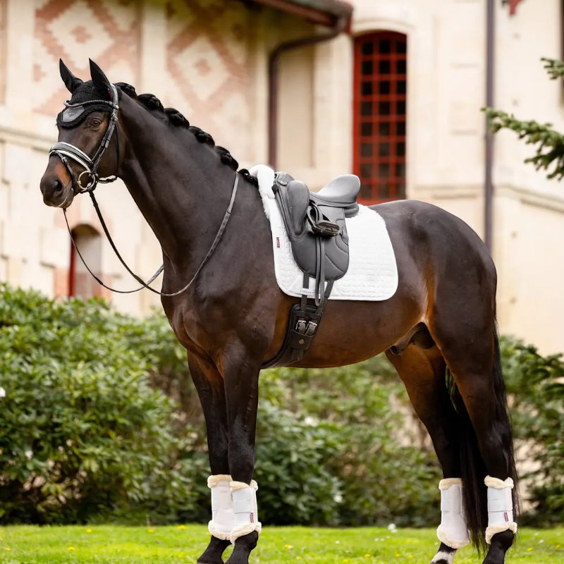 Lemieux - Tapis de dressage Merino + blanc | - Ohlala