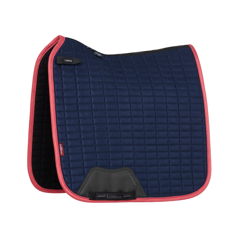 Lemieux - Tapis de dressage Square suédine marine/ cranberry | - Ohlala