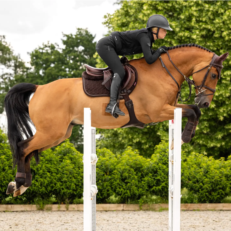 Lemieux - Tapis de selle Crystal Suede Close Contact Square marron | - Ohlala