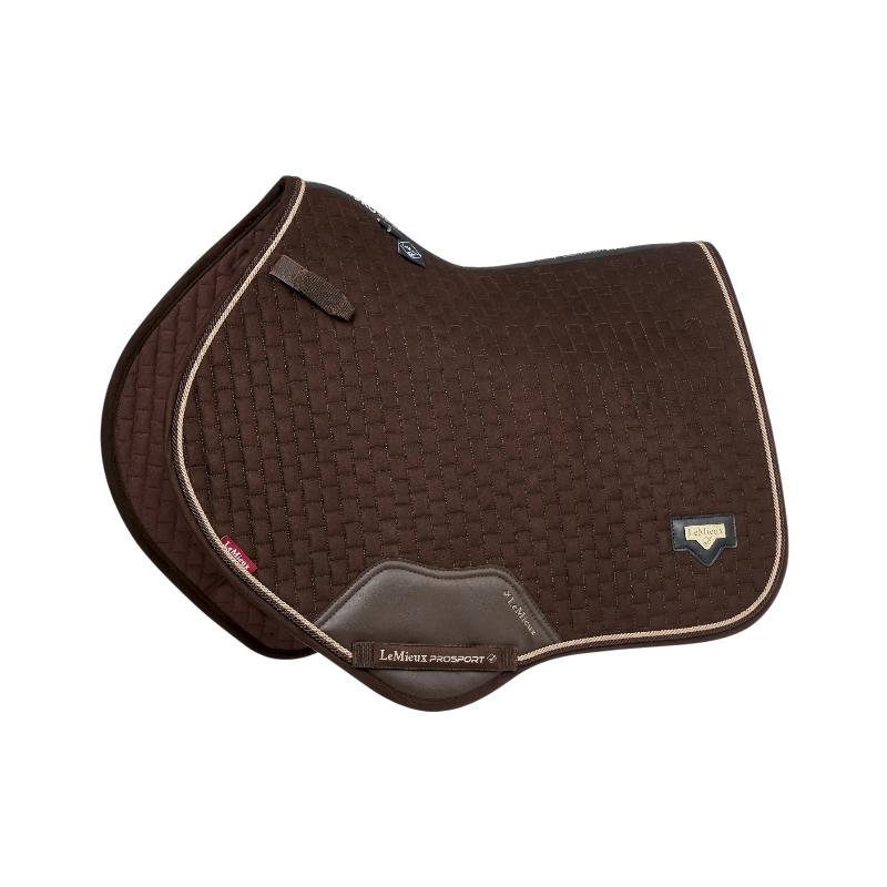 Lemieux - Tapis de selle Puissance Suede Close Contact Square marron | - Ohlala