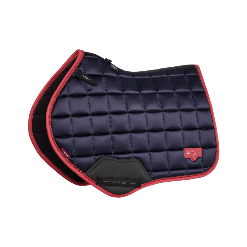 Lemieux - Tapis de selle Square Loire Classic marine/ cranberry | - Ohlala