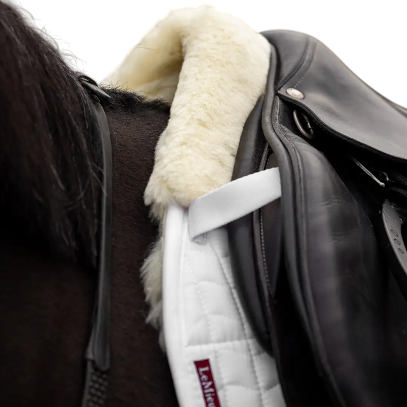 Lemieux - Tapis de selle Square Mixte Merino + blanc/ naturel | - Ohlala