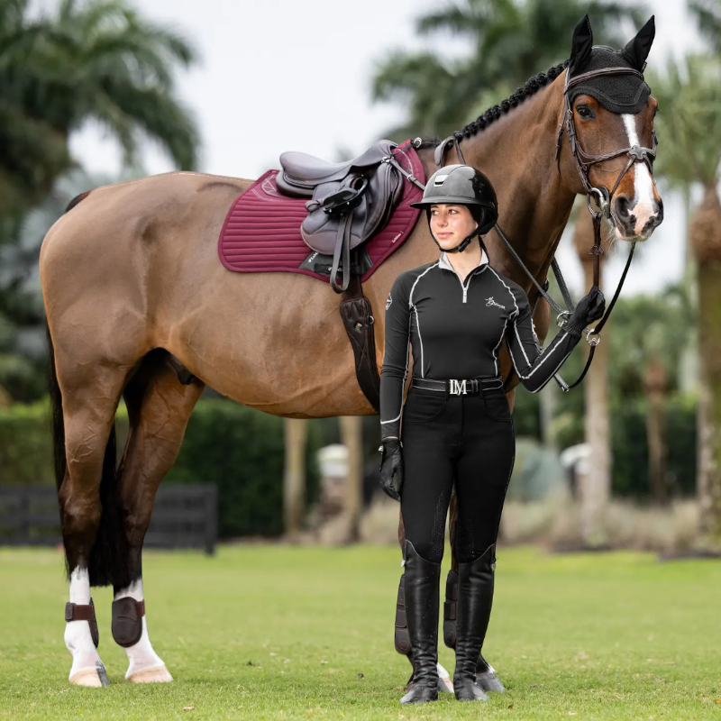 Lemieux - Tapis de selle Square Soft Shell Anti Glisse EuroJump bordeaux | - Ohlala