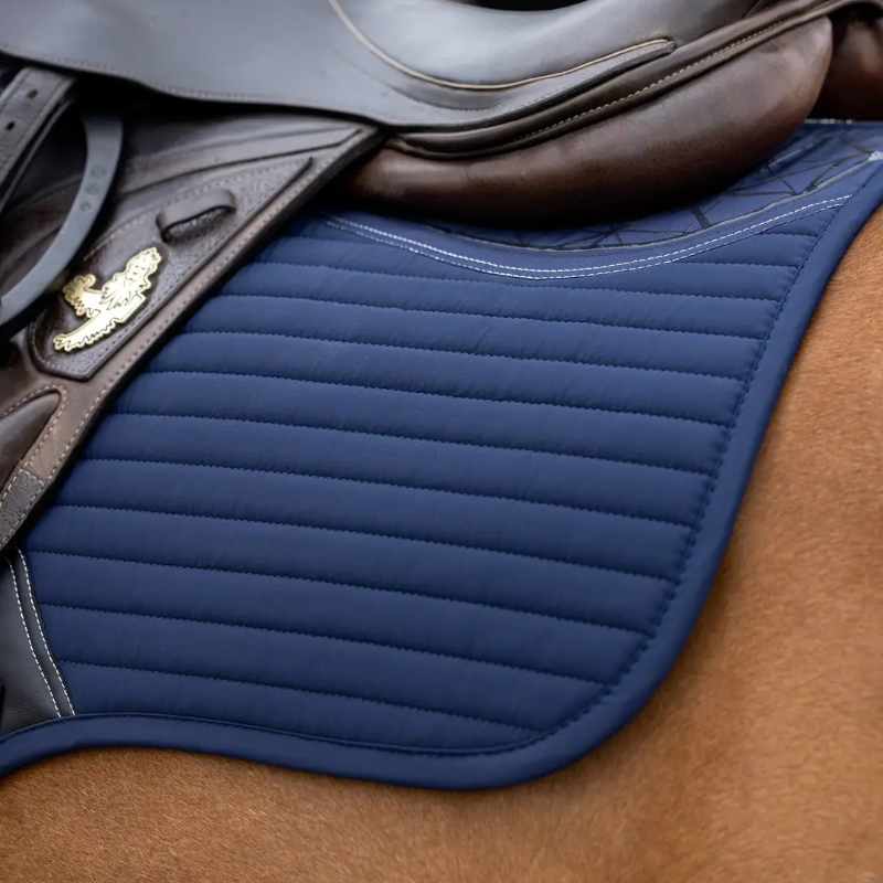 Lemieux - Tapis de selle Square Soft Shell anti glisse marine | - Ohlala