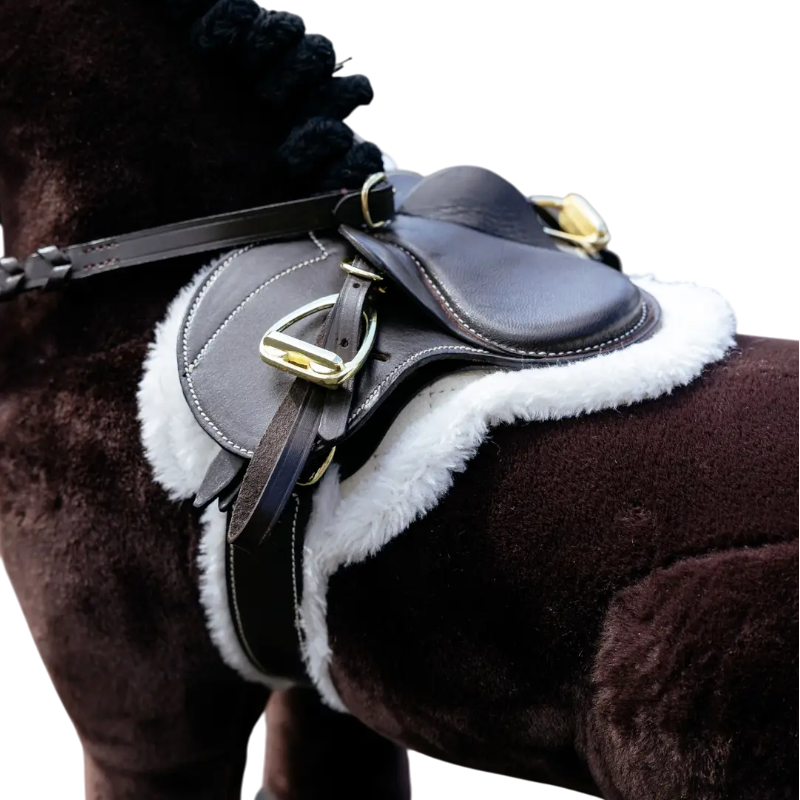 Lemieux - Tapis et sangle pour Toy Pony Hunter marron | - Ohlala