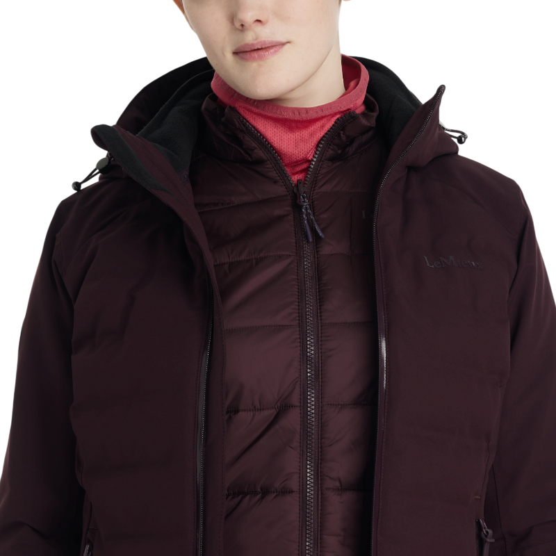 Lemieux - Veste femme hybride imperméable Brooke damson | - Ohlala