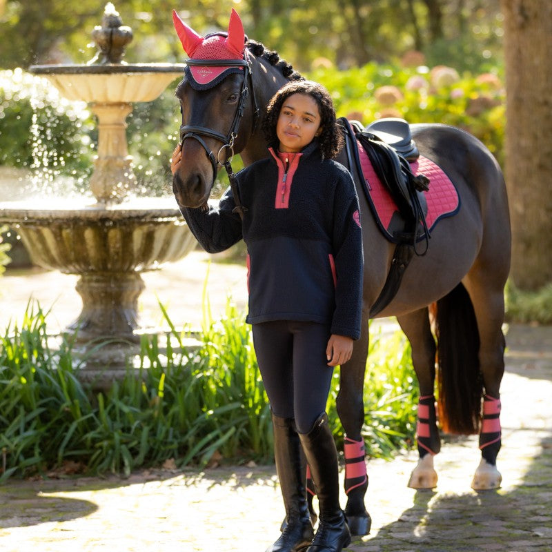 Lemieux - Veste polaire enfant Young rider Tammy Teddy marine | - Ohlala
