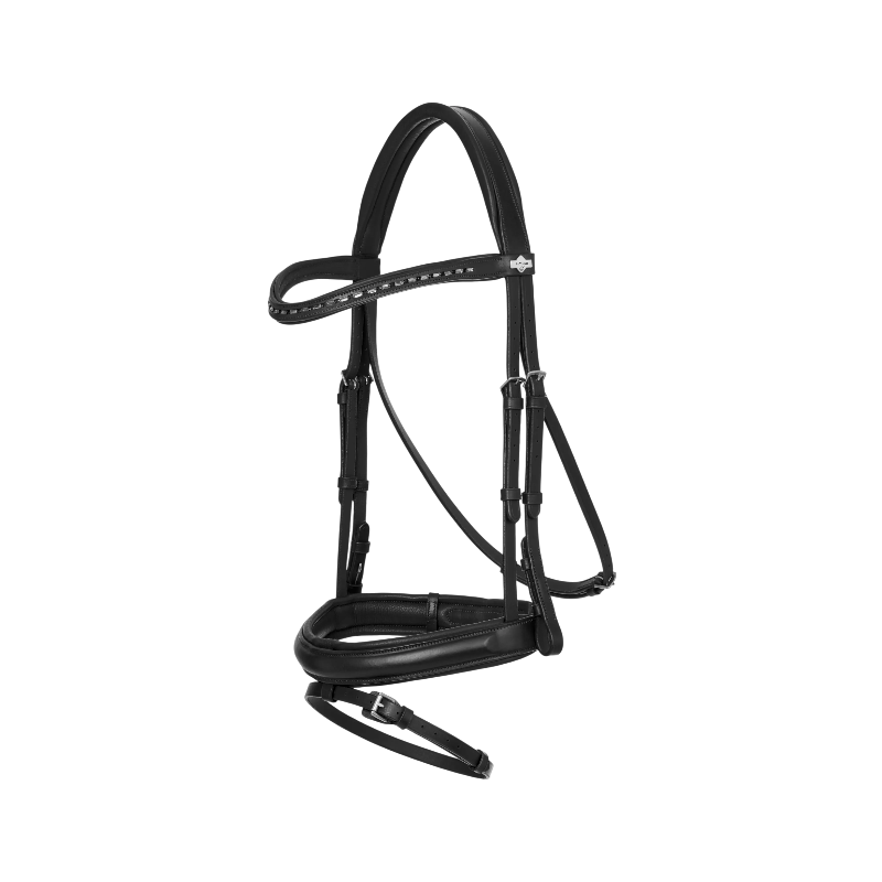 Lemieux - Bridon de dressage Arika noir/ argent | - Ohlala