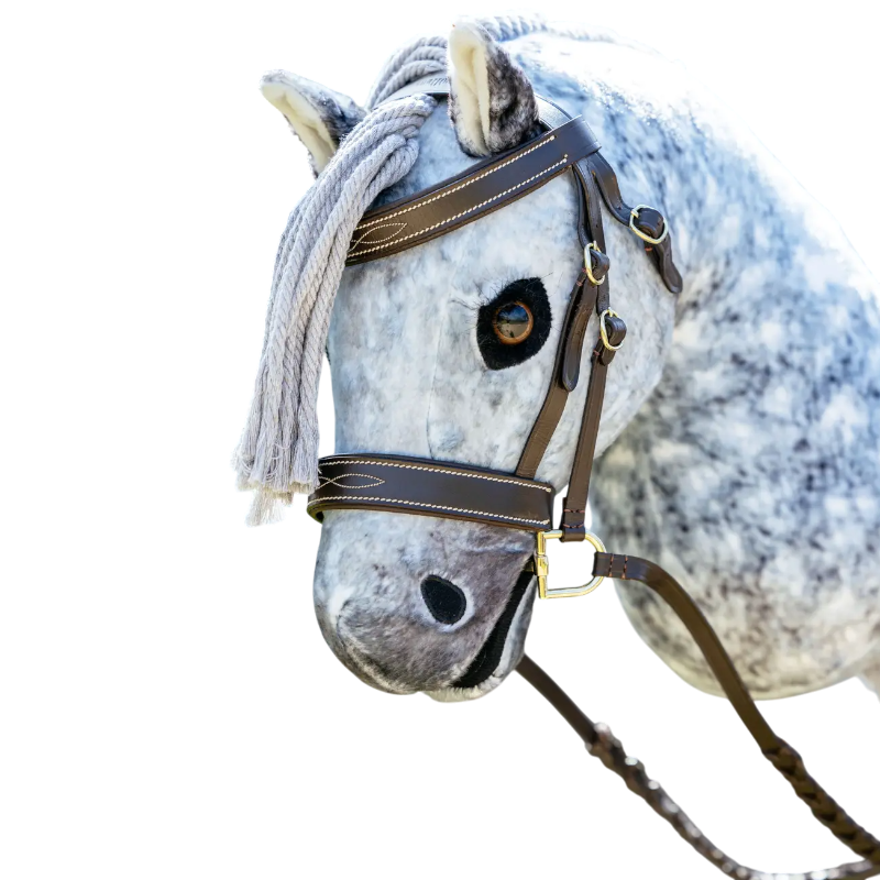Lemieux - Bridon pour hobby horse Hunter marron | - Ohlala