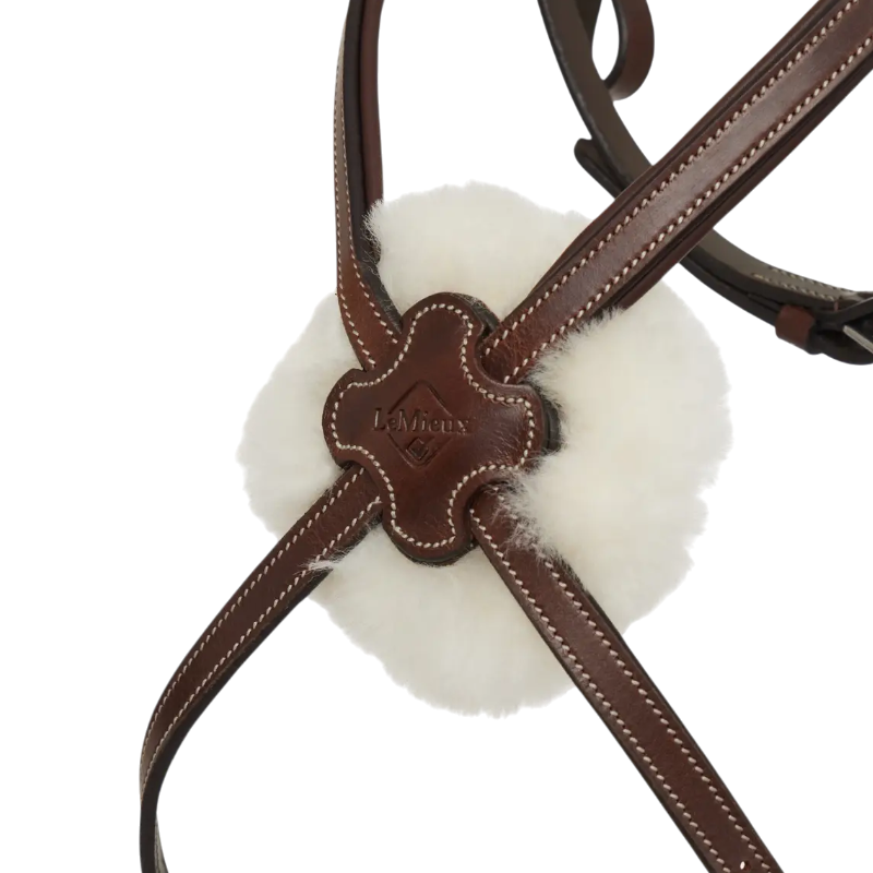 Lemieux - Bridon muserolle croisée Arika havane/ argent | - Ohlala