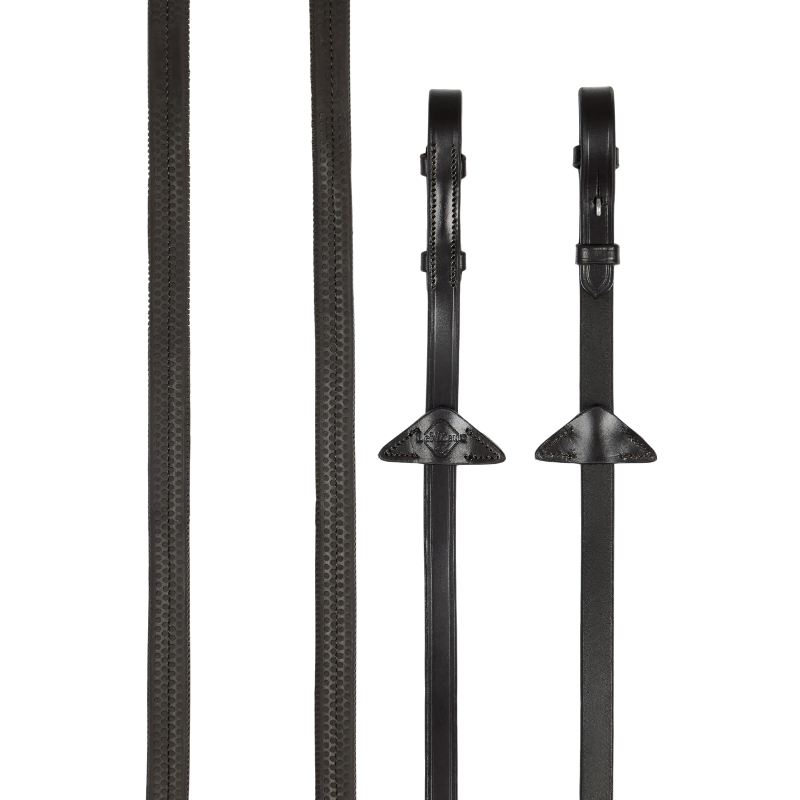 Lemieux - Rênes en caoutchouc marron/ argent | - Ohlala