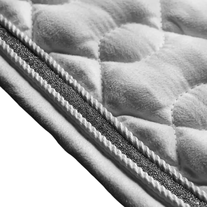 Lemieux - Tapis de selle Crystal Suede Close Contact Square blanc | - Ohlala