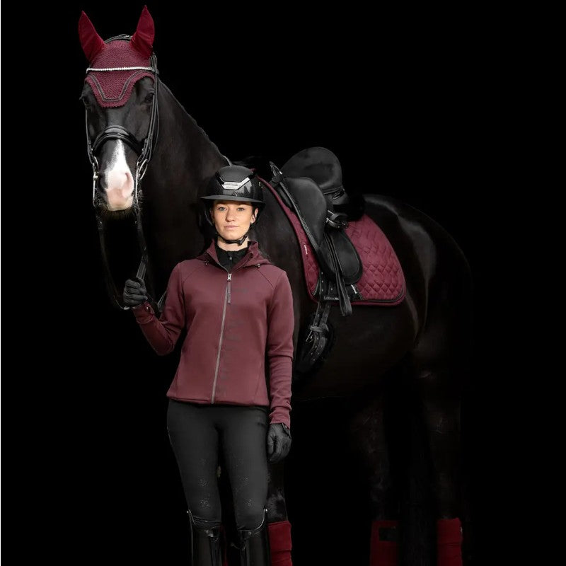 Lemieux - Tapis de dressage Crystal Suede bordeaux | - Ohlala