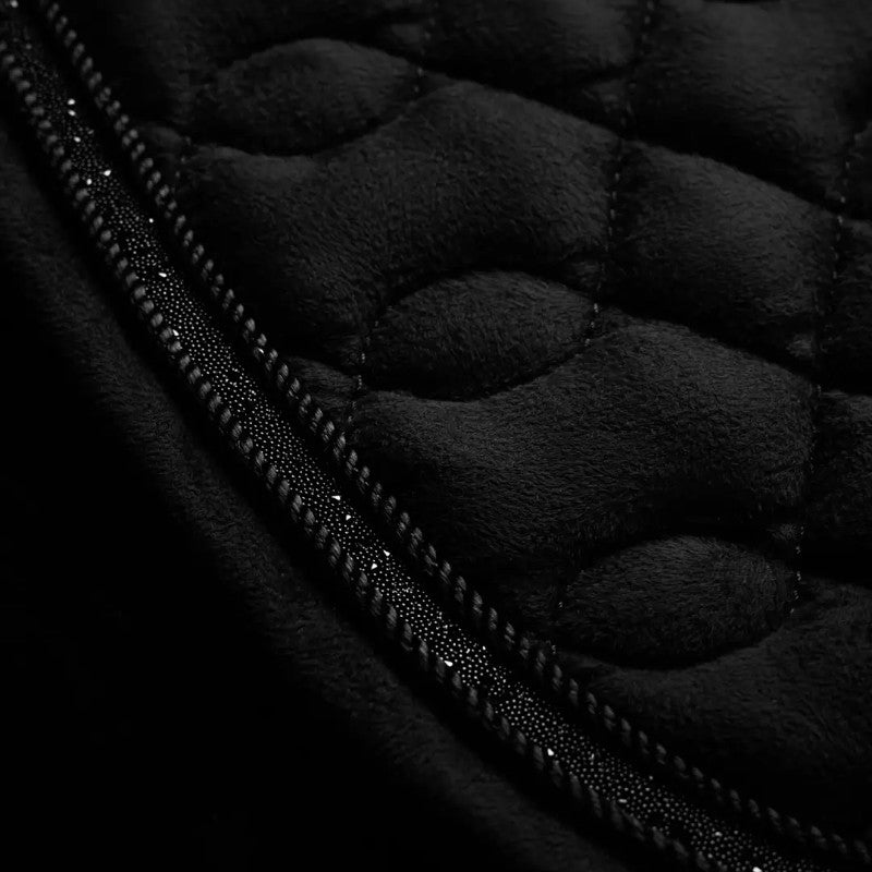 Lemieux - Tapis de selle Crystal Suede Close Contact Square noir | - Ohlala
