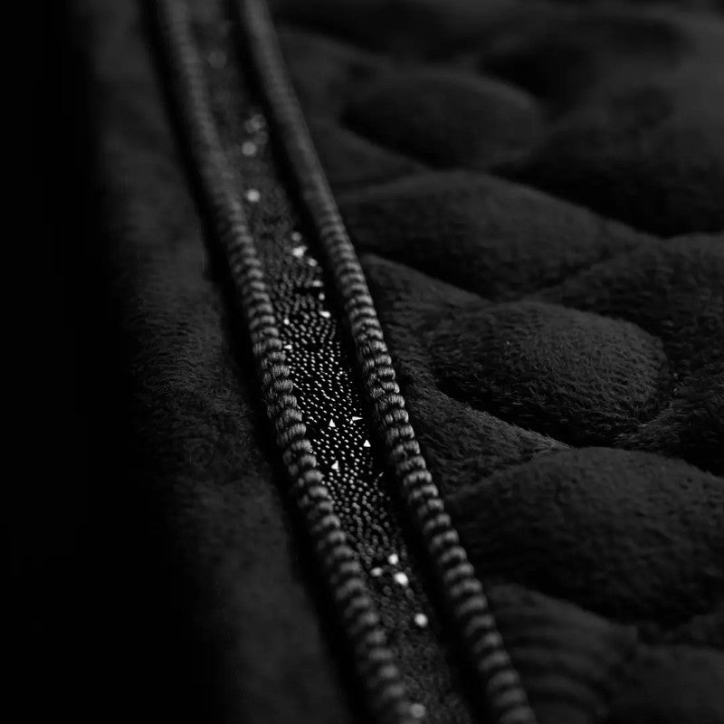 Lemieux - Tapis de selle Crystal Suede Close Contact Square noir | - Ohlala