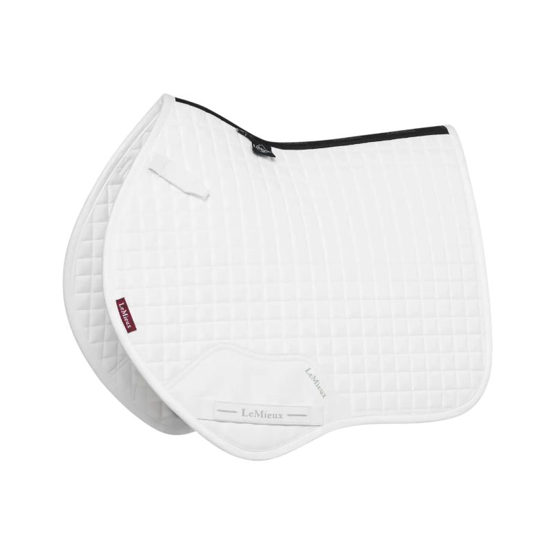 Lemieux - Tapis de selle Square Close Contact Suede Mini blanc | - Ohlala