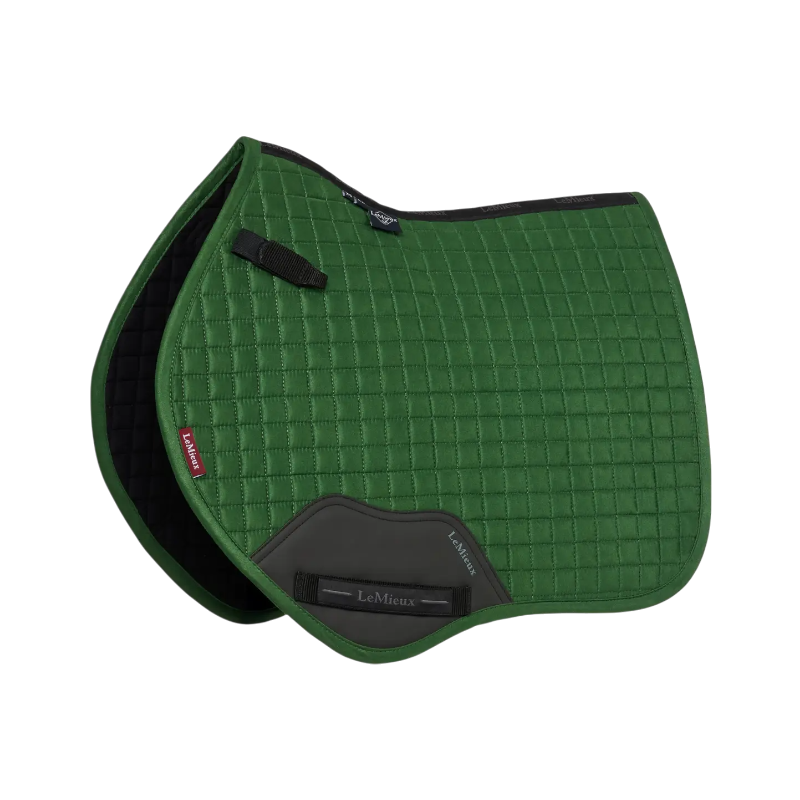Lemieux - Tapis de selle Square Close Contact Suede Mini hunter green | - Ohlala