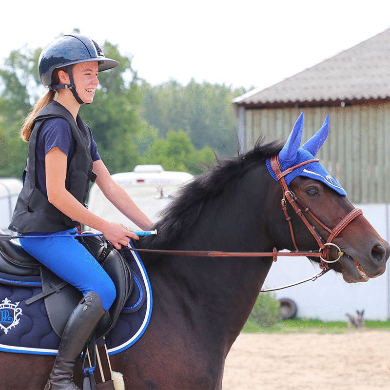 KEP - Casque d'équitation Cromo Shine marine visière polo | - Ohlala