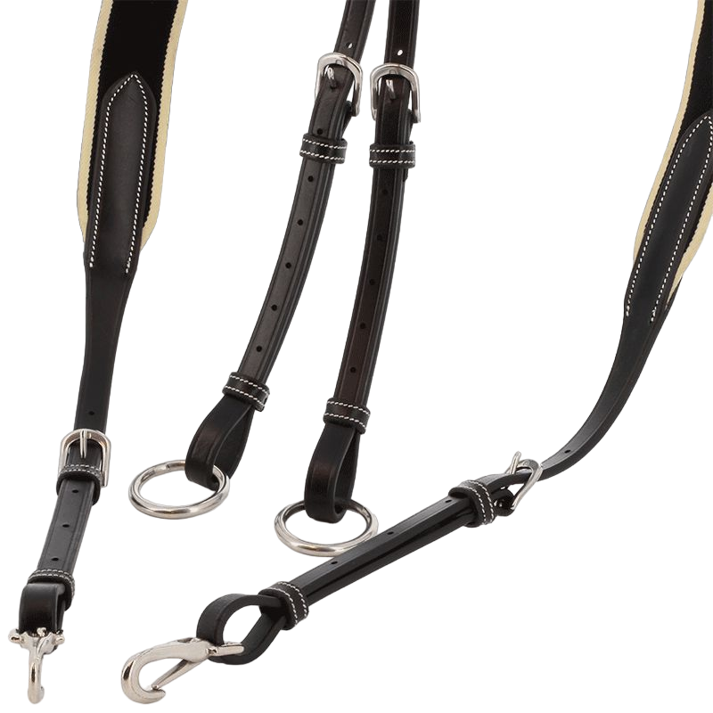 Jump'In - Collier de chasse élastique + martingale One Noir | - Ohlala