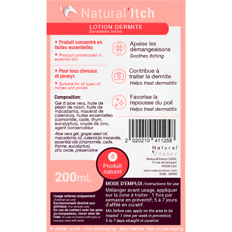 Natural' Innov - Lotion anti-démangeaisons dermite Natural'Itch