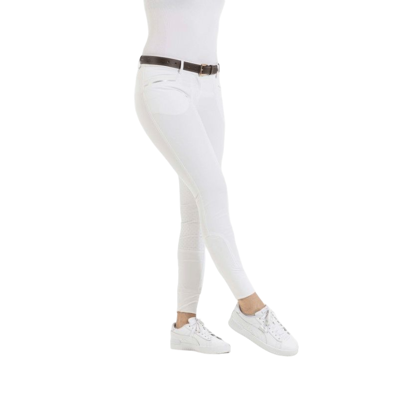 Equithème - Pantalon d'équitation full grip femme Kendal blanc | - Ohlala