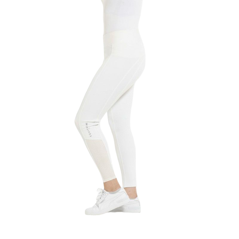 Equithème - Legging d'équitation full grip femme Brigitte blanc | - Ohlala