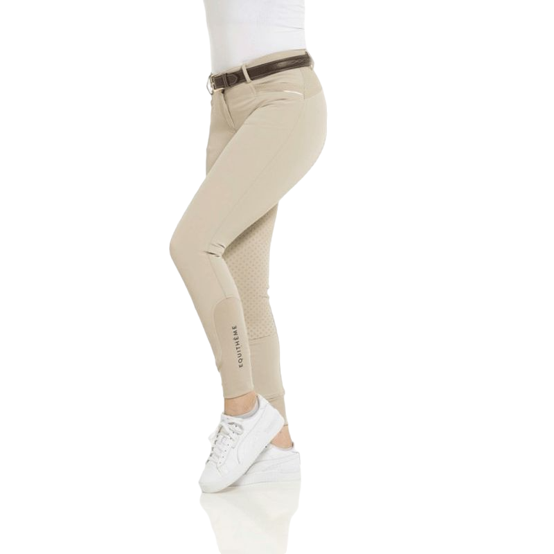 Equithème - Pantalon d'équitation full grip femme Kendal beige | - Ohlala