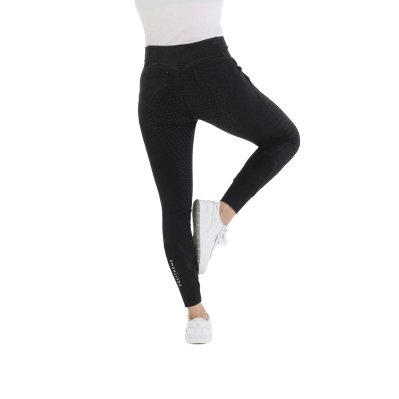 Equithème - Pantalon d'équitation fond silicone femme Jena gris | - Ohlala