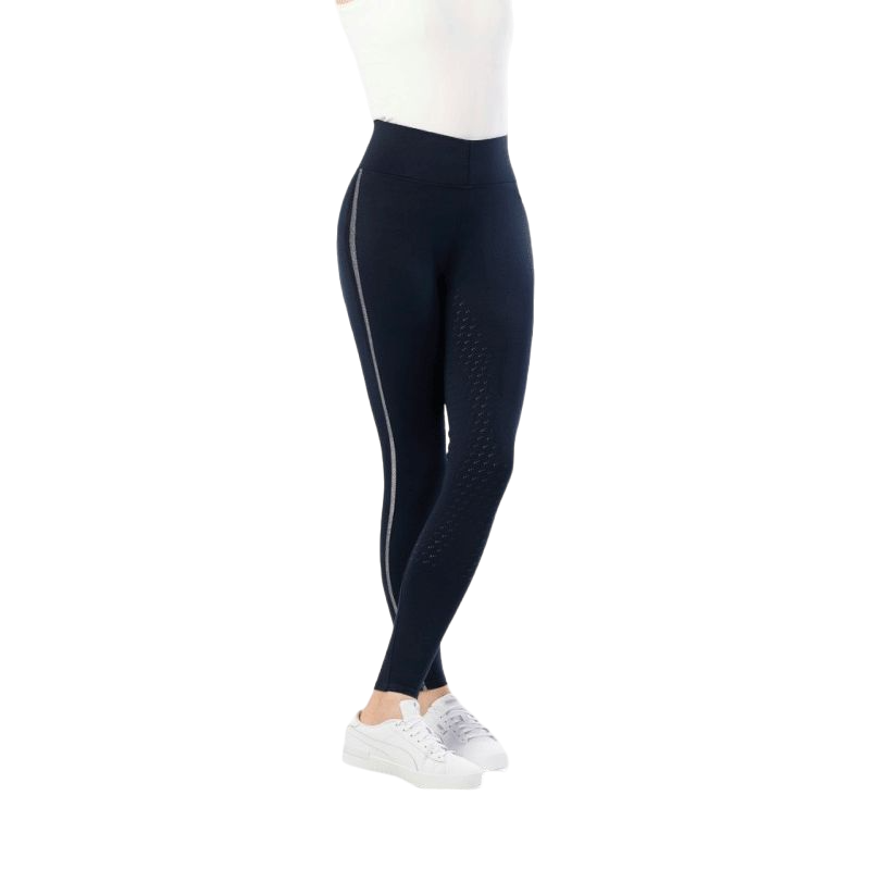 Equithème - Legging d'équitation full grip femme Violette marine | - Ohlala