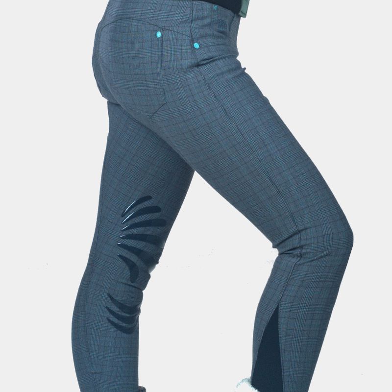 Flags & Cup - Pantalon d'équitation Checks femme Gris | - Ohlala