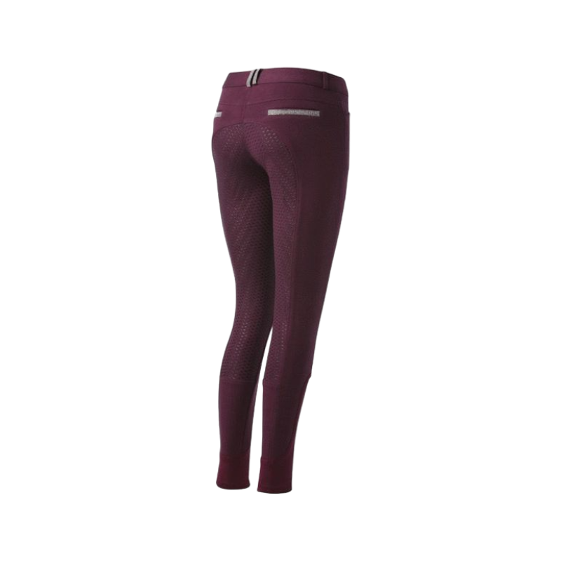 Equithème - Pantalon d'équitation femme Glam full grip prune